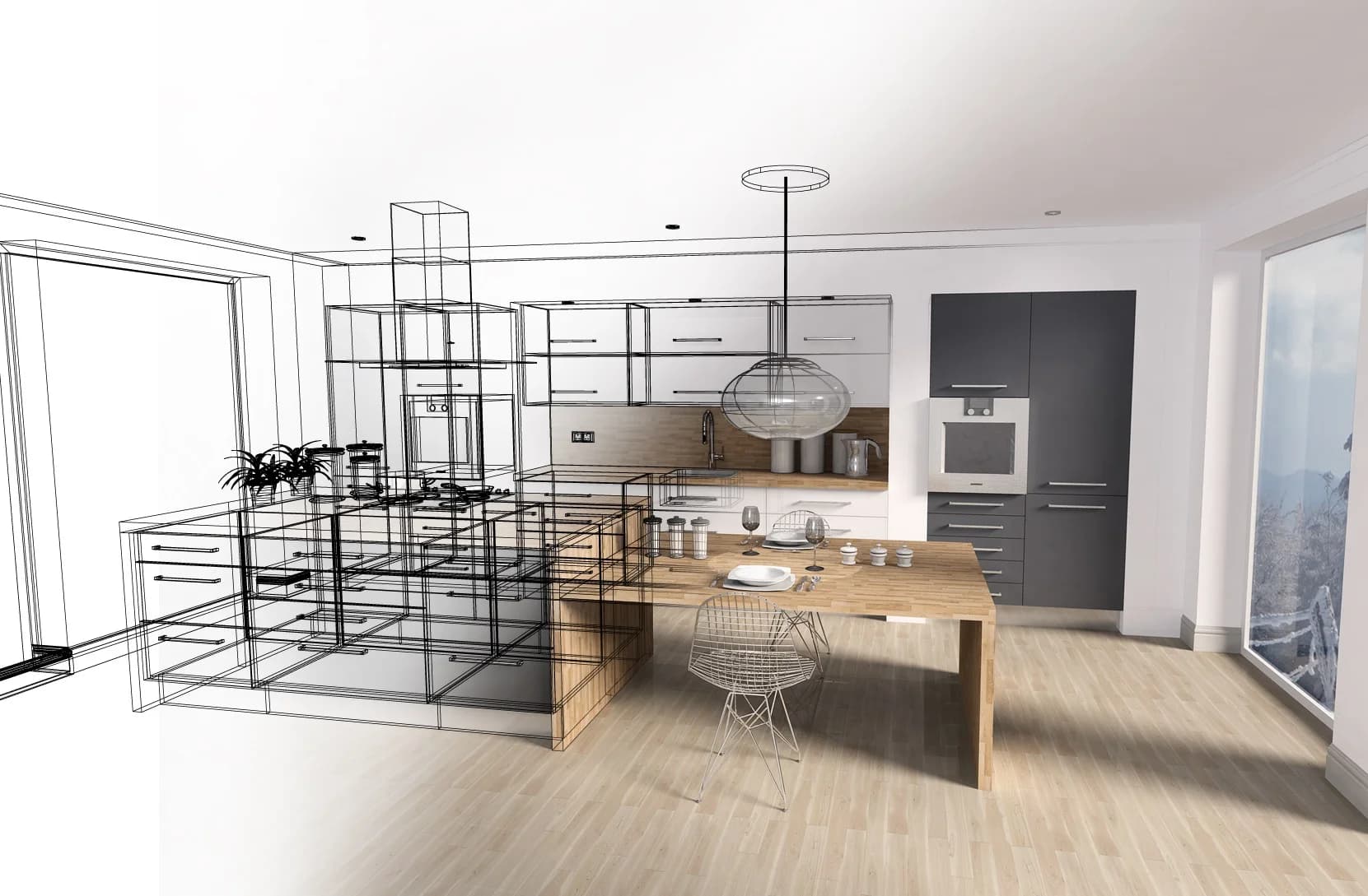 Plan de conception cuisine